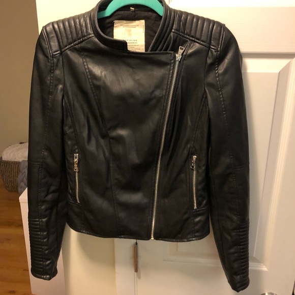 Zara Jackets & Blazers - Zara faux leather moto jacket